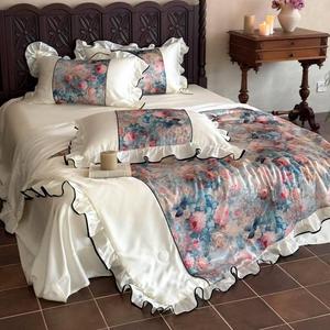 Lyocell <span class=keywords><strong>ชุด</strong></span>เครื่องนอน4ชิ้นลายดิจิทัลสีม่วงออกแบบโดยดีไซเนอร์<span class=keywords><strong>ผ้า</strong></span>นุ่มลื่นใช้ในฤดูร้อน - Product Image 2