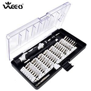 Weeks 60 In 1 Watch And Mobile Phone Repair Tool Set Chrome Vanadium Steel Magnetic Screwdriver Kit With Plastic Handle - Product Image 1