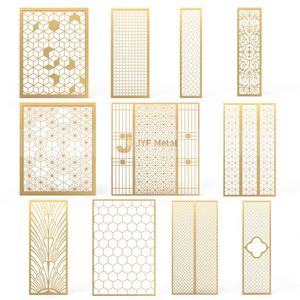 EX345 Modern Design Multi-Functional Durable Hotel Metal Laser Cut Hollow Screen Stainless Steel Foldable <b>Room</b> <b>Dividers</b> - Product Image 2