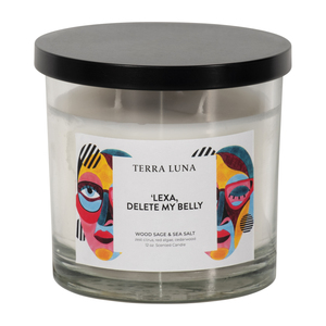 Terra Luna Lexa Delete My Belly Candle Wood Sage Sea Salt 12 Oz Pot parfumé - Product Image 1