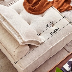 Ensemble de canapés modernes, design modulaire, tissu <span class=keywords><strong>en</strong></span> <span class=keywords><strong>coton</strong></span> et lin, housse amovible, emballage sous vide pour appartement - Product Image 3
