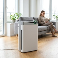 Penjernih Udara Rumah Tangga Humidifier CADR 488 Wifi Layar LED UV dengan Filter HEPA untuk Ruangan Besar
