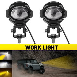 Paire de lampes de travail LED blanches 3 pouces 120W, faisceau large et focalisé, pour voiture, camion, bateau, bus - Product Image 3