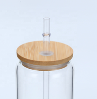 Offre Spéciale fait à la main clair 16oz personnalisé Soda verrerie lced verre tasse à café boisson verre peut tasses pour la maison et le bar