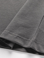 T-shirt personnalisé pour homme à manches courtes, col ras du cou, coupe épaules tombantes, en tissu double fil épais 250G, couleur terre vintage, uni