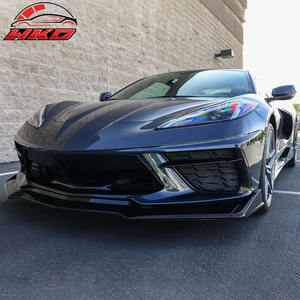 Lèvre de pare-chocs avant pour Chevrolet Corvette C8 2020-2025 Spoiler style 5VM 5 pièces ABS Noir brillant Diffuseur Garde-boue - Product Image 3