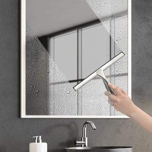 Factory Price Luxury Modern Stainless Steel Window Squeegee Eco-Friendly Zinc+Silicone Wiper Blade Suction Cup Hook Kitchen - Product Image 4