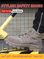Chaussures de sécurité pour hommes de haute qualité, résistantes aux chocs et aux perforations, avec embout en plastique, toutes saisons, hiver, protection