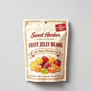 Custom Printed Aluminum Foil Zipper Resealable Snack Food Confectionery <b>Packaging</b> Stand Up Pouch OEM Free Design Snack <b>Bag</b> - Product Image 1