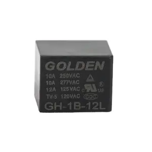 Altın GH-1B-12L 7A 10A 12A 15A 12V T73 3FF küçük küp röle 4pins SPNC 1B güç koruyucu güvenlik otomatik röle