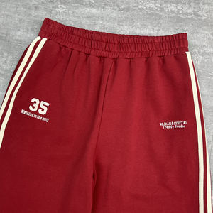 Pantalons <span class=keywords><strong>de</strong></span> sport à jambe droite à rayures tendance, logo brodé, pantalons <span class=keywords><strong>de</strong></span> survêtement amples, <span class=keywords><strong>coton</strong></span> <span class=keywords><strong>de</strong></span> haute qualité, pantalons <span class=keywords><strong>de</strong></span> survêtement larges pour hommes - Product Image 4