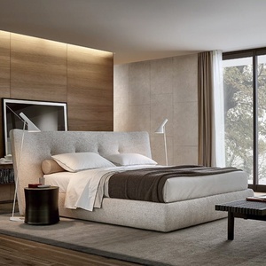 Độc Đáo Bắc Âu Tối Giản Thiết Kế Da Vua Kích Thước Giường Đôi Khung Đám Mây Tufted Giường Đôi Phong Cách Nền Tảng Giường - Product Image 2