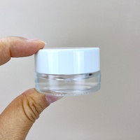 Mini contenants personnalisés en verre transparent pour baume à lèvres et rouge à lèvres de 5 ml, 10 ml, 15 ml, pots cosmétiques de 5 g, 10 g, 15 g avec bouchon à vis en plastique pour soins de la peau