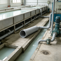 Tuyau d'alimentation en eau en PVC de 200 mm, tuyau en PVC U en plastique souterrain de 160 mm