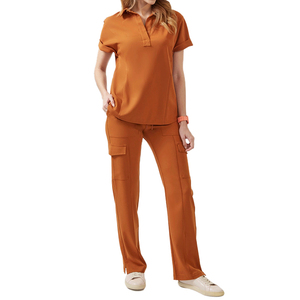 Yuhong all'ingrosso medico infermiera Polo Top Scrub giacca uniformi set jogging fornitori ospedale uniforme <span class=keywords><strong>da</strong></span> donna che allatta Scrub - Product Image 4