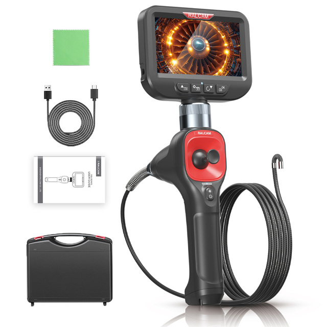 Wholesale 4-Way Articulated Industrial Endoscope Borescope HD Photo Video 6.2mm  2MP 4.3Inch Waterproof Camera Inspection Camera