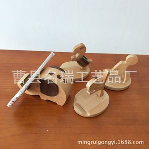 Wooden Phone Stand Beech Wood <b>Tablet</b> <b>Holder</b> Desk Display Rack Office Decorative Statues Gift - Product Image 2
