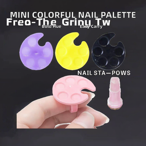 10 ชิ้น จานวางสีทาเล็บแบบวงแหวน พลาสติกสำหรับวางนิ้วมือ สำหรับยูวีเจล โพลิช และเม็ดสี - Product Image 4