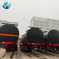 Nouveau 50 tonnes réservoir de bitume chauffé semi-remorque 3 essieux 50 M3 acier inoxydable carburant citerne asphalte chauffage nouvelle technologie Innovation