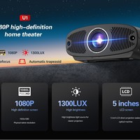 Proyector LCD Inteligente ZOKU U1 con WiFi, Resolución 1080P, Software Personalizado Basado en Android, Logotipo Personalizado, Proyector para Reuniones y Educación