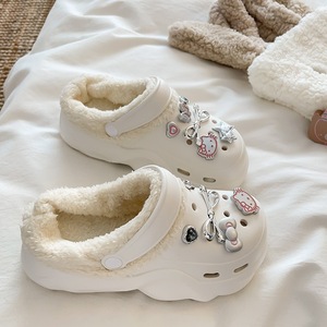 Autumn Winter Slippers Cute Cartoon Paradise Design Thick Sole Slides Sandals for Ladies