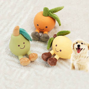 Yeni Pet ürünleri 2025 meyve lateks köpek peluş oyuncak gıcırtılı köpek çiğneme oyuncakları - Product Image 2