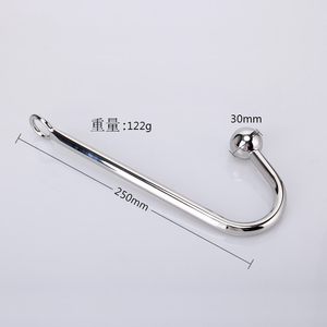 Volwassenen seksspeeltjes seksinstrumenten cockring anale haak BDSM metalen stalen anale haak met balletje - Product Image 5
