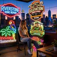 Enseigne néon LED personnalisée, toutes tailles, panneau acrylique, enseigne lumineuse néon multicolore, décoration murale pour la maison, le bar, le magasin