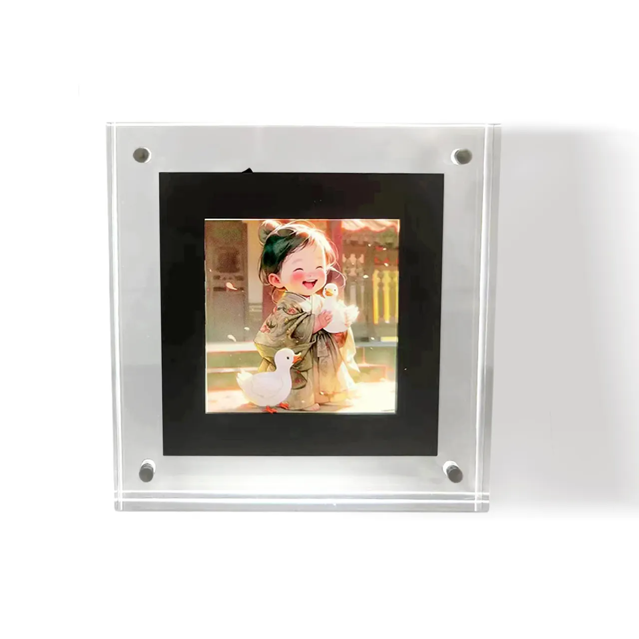Werkseitig wiederauf ladbarer digitaler LED-Foto rahmen aus Acryl kann als Geschenk verwendet werden