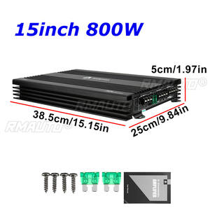 Amplificateur de voiture 400W/800W 8-15 pouces, caisson de basses actif fin sous le siège, haut-parleur de basses pour voiture, caisson de basses pour voiture - Product Image 4