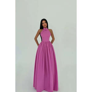 ชุดเดรสปาร์ตี้ทรงเอไลน์สีชมพู ยี่ห้อ Tania แต่งโครเชต์ ไซส์ XS ความยาวระดับเข่า สไตล์หรูหรา เรียบง่าย สบายๆ สำหรับงานเลี้ยงตอนเย็น แขนสั้น - Product Image 2