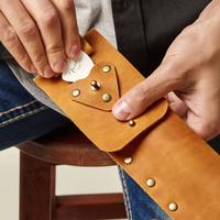 Sac pour baguettes personnalisé en cuir PU Kit de porte-baguettes avec étui pour clés de batterie Cadeau pour batteur