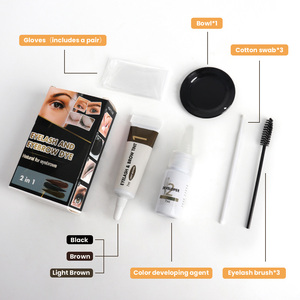 Venta caliente <span class=keywords><strong>Kit</strong></span> de tinte de pestañas 3 colores OEM impermeable tinte de <span class=keywords><strong>cejas</strong></span> semipermanente conjunto de tinte de Gel de teñido de pestañas de <span class=keywords><strong>cejas</strong></span> - Product Image 2