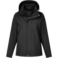 Veste d'hiver imperméable pour femme avec doublure en polaire amovible Manteau de snowboard de ski coupe-vent pour la randonnée en montagne Techniques imprimées