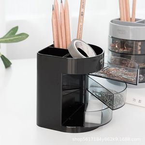 Deli 9147 Porte-stylos multifonctionnel à trois couches, support de rangement en plastique pour bureau, pour stylos et papeterie - Product Image 4