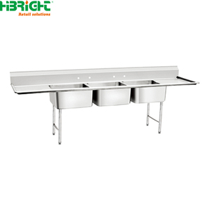 Évier simple en acier inoxydable de style américain pour table de lavage - Product Image 6
