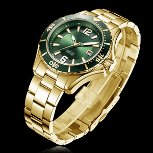 Nuovo Arrivo OEM Orologio da Immersione di Lusso con Lunetta in Alluminio Verde Cassa in Acciaio Inossidabile Quadrante Super Luminoso Orologio da Uomo di Design - Product Image 6