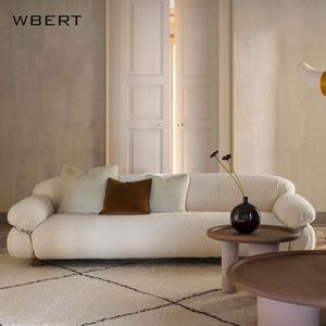 Wbert โซฟากำมะหยี่ฝ้า, โซฟาหุ้มเบาะเส้นตรงกลางศตวรรษที่ทันสมัยแสงหรูหราเฟอร์นิเจอร์สำหรับการต้อนรับของโรงแรม - Product Image 6
