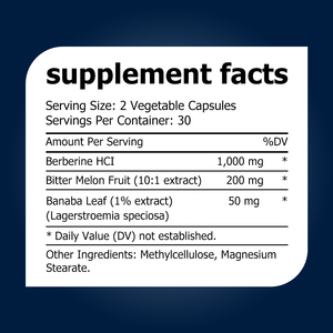Capsules de Berberine HCL les plus vendues : Gestion du poids, stimulation du métabolisme, soutien de la santé intestinale, avec melon amer - Product Image 2