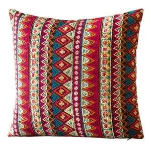 Exotic Bohemian Style Stripes Small Fresh Sofa Cotton And Linen Pillow Case Cushion Cover 30x50 cm Wholesale Bulk Customized