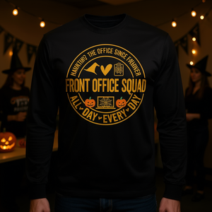 T-shirt à manches longues pour Halloween de l'équipe Front Office Squad Spooky Admin Team - Product Image 3