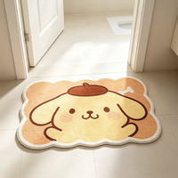 Tapis de bain personnalisé Hello Kitty, dessin animé, antidérapant, absorbant, avec support en mousse à mémoire de forme, facile à nettoyer, forme de vague, tapis de sol pour salle de bain