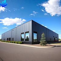 Almacén de Estructura de Acero Galvanizado, Diseño Moderno, Edificio Metálico Prefabricado, Kit de Nave Industrial de Gran Envergadura