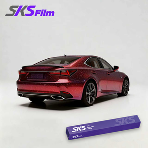 SKS Personaliza <span class=keywords><strong>Más</strong></span> Colores, Película Protectora de Pintura PPF de Cristal, Película Protectora para Automóviles, Vinilo Mate Rojo y Negro, Rollos Completos para Envolver el Automóvil - Product Image 2