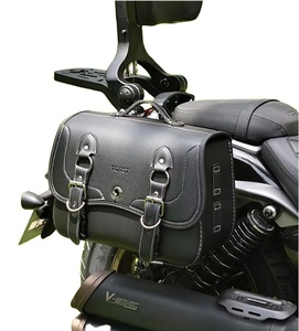 VOGE CU625 黑色PU皮革铝制侧包，带外部锁扣，适用于摩托车 - Product Image 1