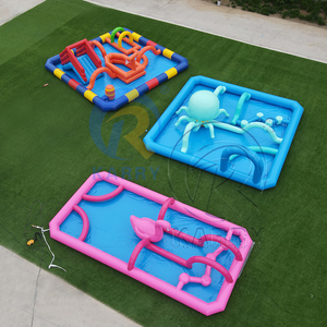 Piscine gonflable pour enfants sur le thème du flamant rose en PVC épaissi pour fêtes en plein air, parc aquatique pour enfants, centre de jeux aquatiques - Product Image 3
