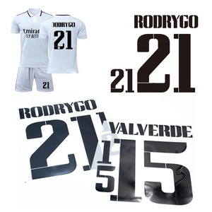 Bán buôn màn hình in chuyển sắt trên bóng đá Tên Sticker truyền nhiệt in số nhãn cho quần áo Jersey - Product Image 1