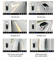 Sistem Kamera Mobil Universal 360 Derajat, Kamera Parkir Surround View 4 Saluran HD DVR, Monitor Pandangan Sekitar untuk SUV, Truk, dan Kendaraan