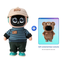 Robot compagnon en peluche Jimei AI, 7-14 ans, divertissement éducatif, contrôle par application WiFi, reconnaissance vocale, écran LCD