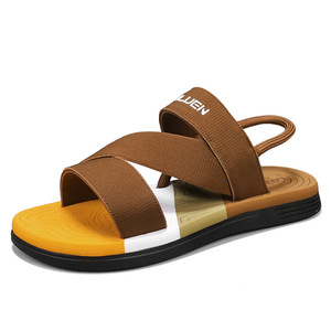Sandalias Loulu con Tiras Cruzadas y Diseño Sólido para Hombre, Suela de Goma Antideslizante, Zapatos Casuales de Verano con Punta Abierta y Forro Textil - Product Image 5